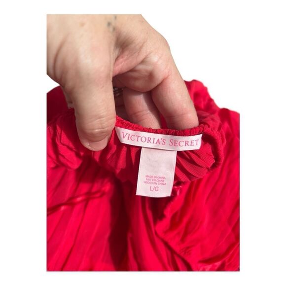 Victoria's Secret Red Lace Chemise slip dress size large date night sexy - Picture 3 of 5